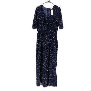 Cedar & Gold Women's Keep It Sweet Jumpsuit Navy- L